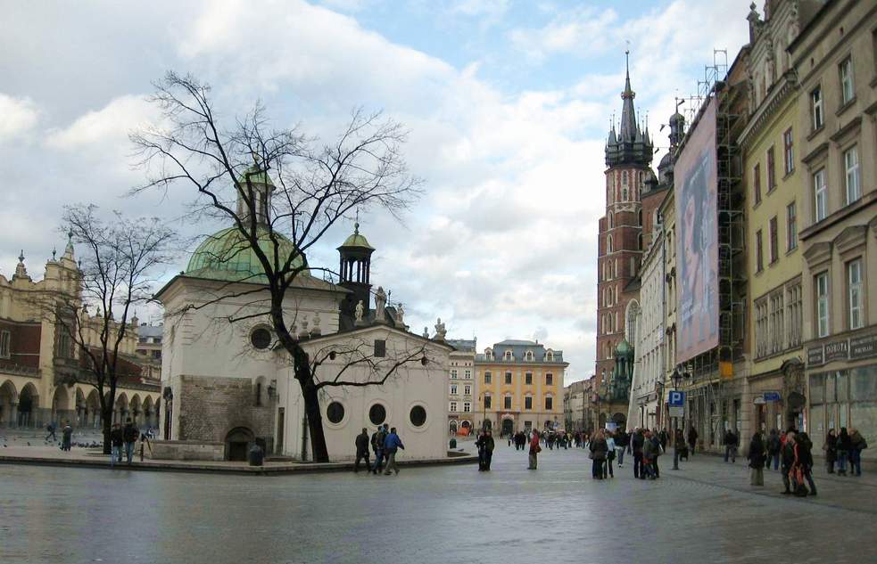 Cracovia - piața din centrul istoric