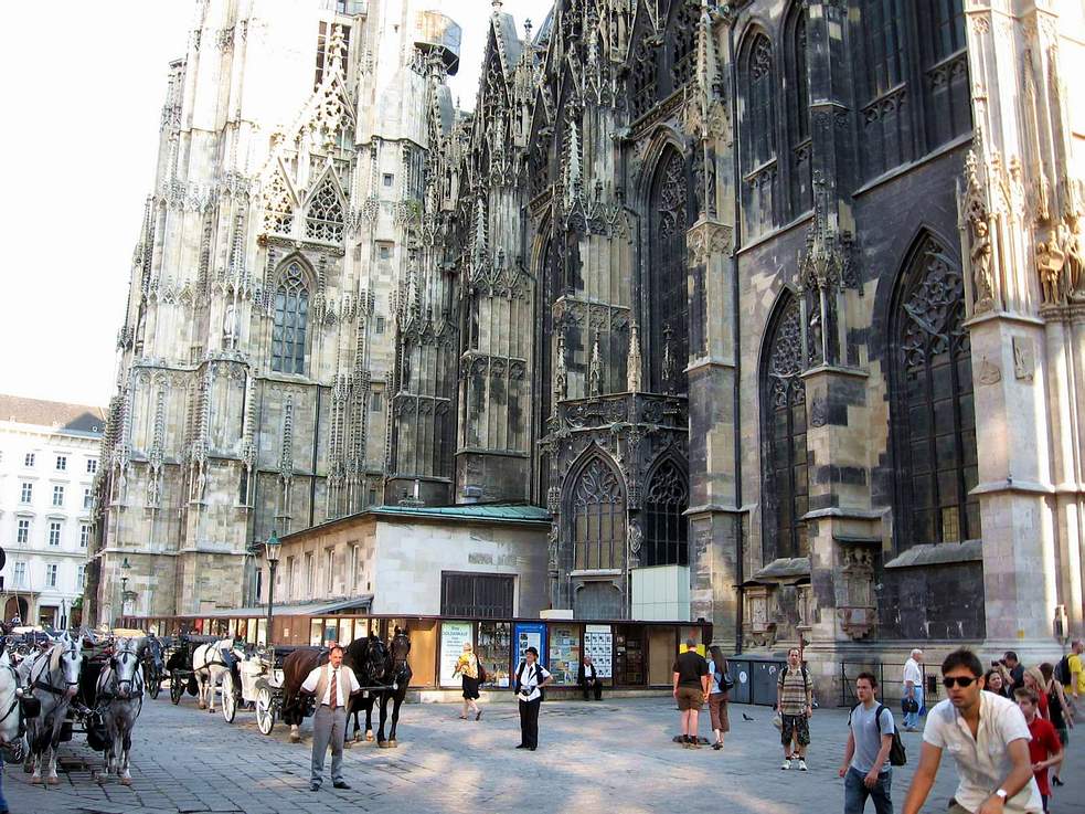 Viena - caleștile de promenadă așteaptă clienții