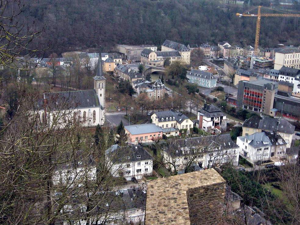 Luxemburg - vedere spre zona joasă a orașului